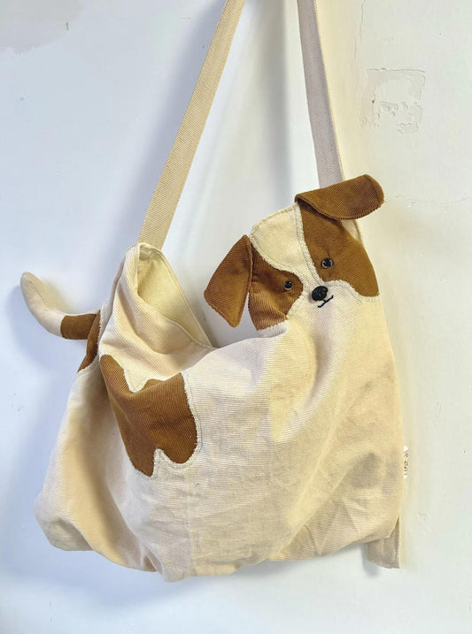 Custom Patchwork Dog Portrait Tote Bag