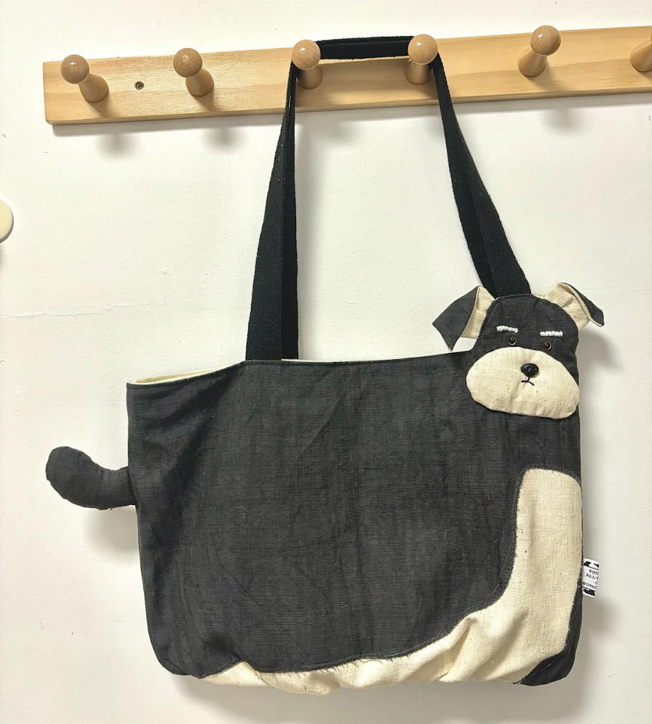 Custom Patchwork Dog Portrait Tote Bag