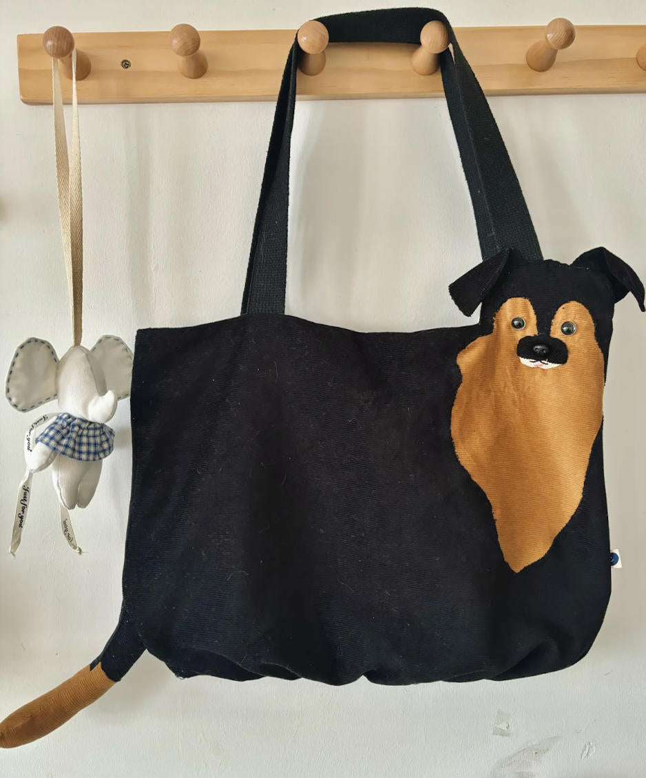 Custom Patchwork Dog Portrait Tote Bag